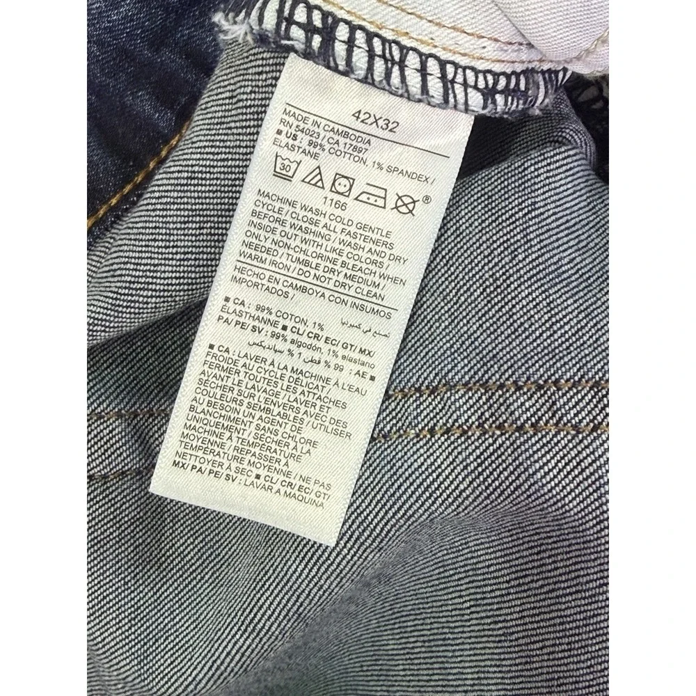 Old Navy Jeans Mens 42x32 Blue Bootcut Dark Wash Regular Fit Built In‎ Flex